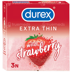 DUREX EXTRA THIN WILD STRAWBERRY CONDOMS 3